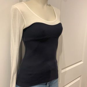 Club Monaco blue white top
